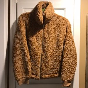NWT Express Fuzzy Bomber Jacket size M